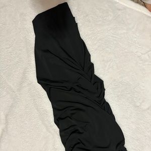 Abercrombie & fitch ASYMMETRICAL STRAPPY RUCHED MIDI DRESS